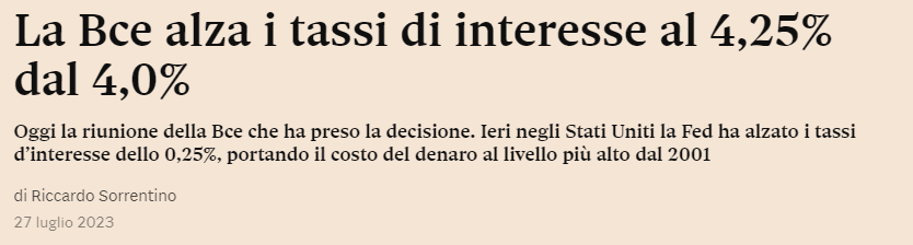 Estratto articolo Il Sole 24 Ore