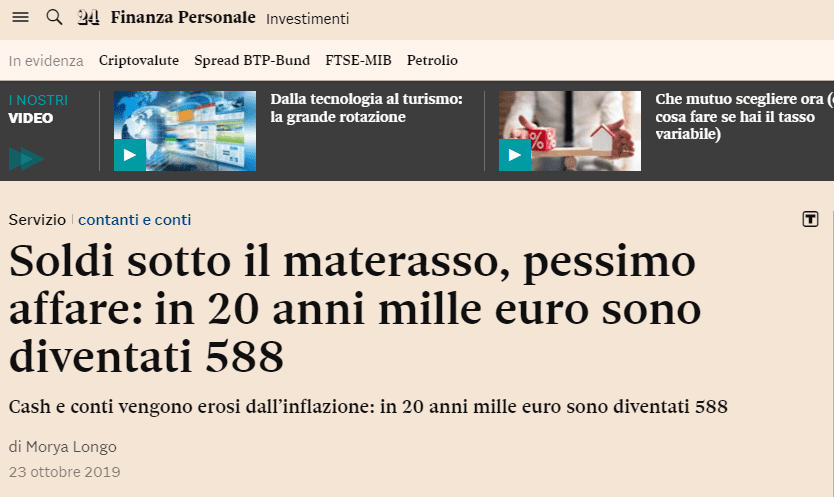 Estratto articolo Il Sole 24 Ore