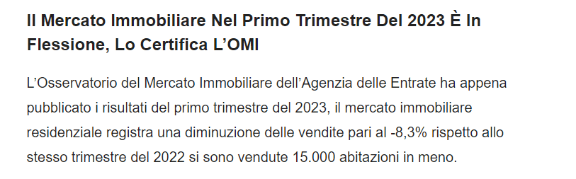 previsione mercato immobiliare